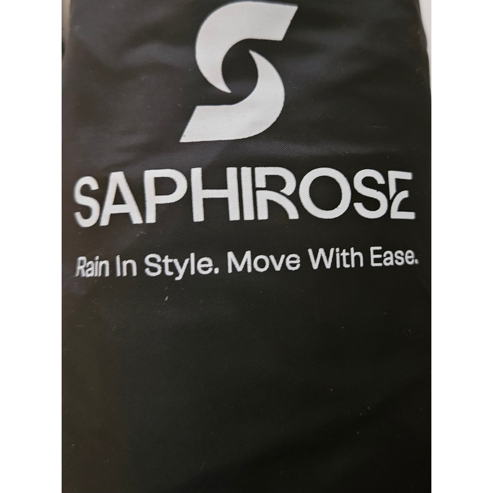 Saphirose Waterproof Hooded Rain Poncho Black Unisex YY-C9001-BK